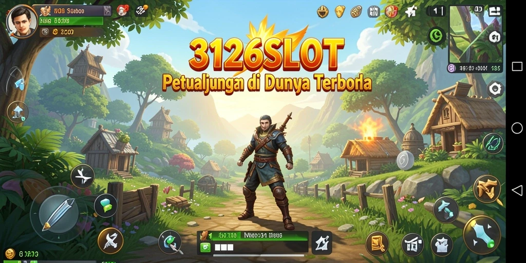 Screenshot menggambarkan petualangan seru di dunia terbuka 3126SLOT.