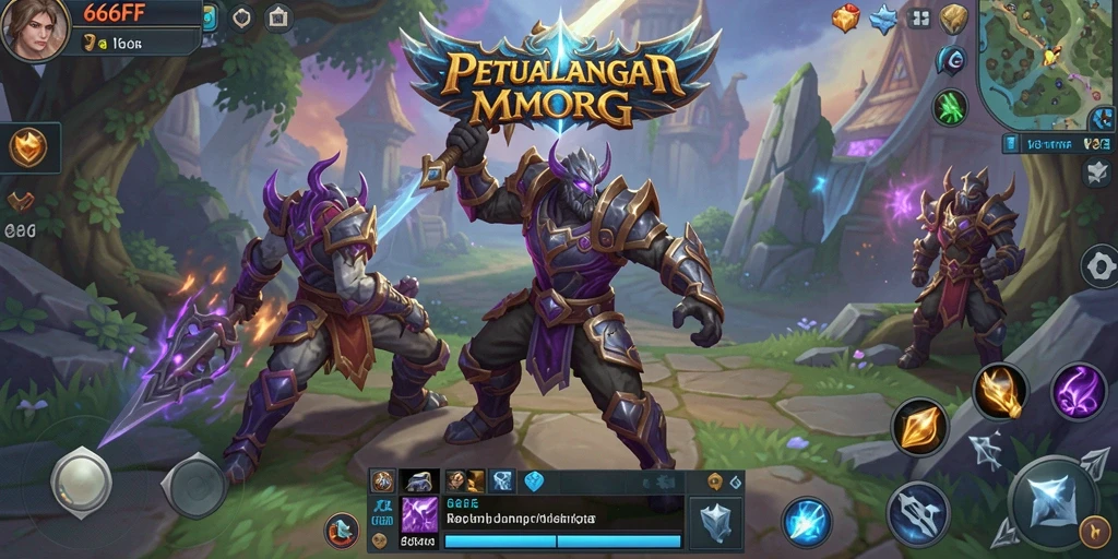 Tampilan gameplay seru di dunia 666FF dengan karakter yang beraksi.