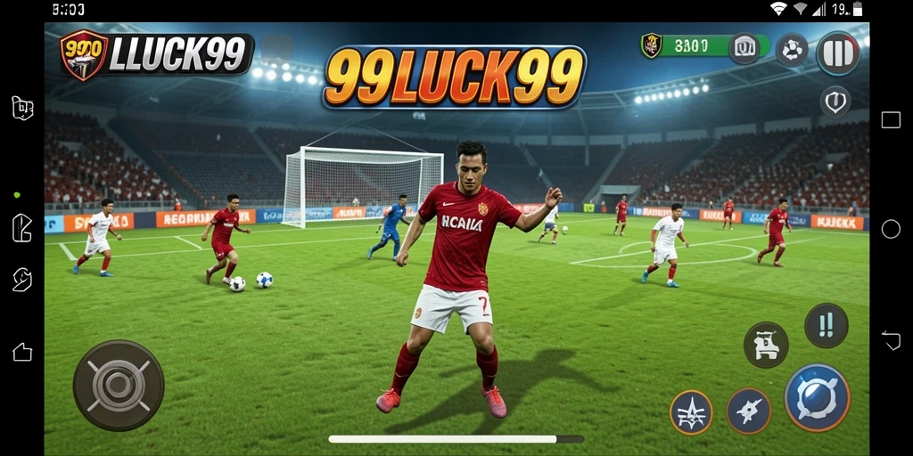 Tampilan gameplay seru 99LUCK99 dengan aksi sepak bola yang dinamis.