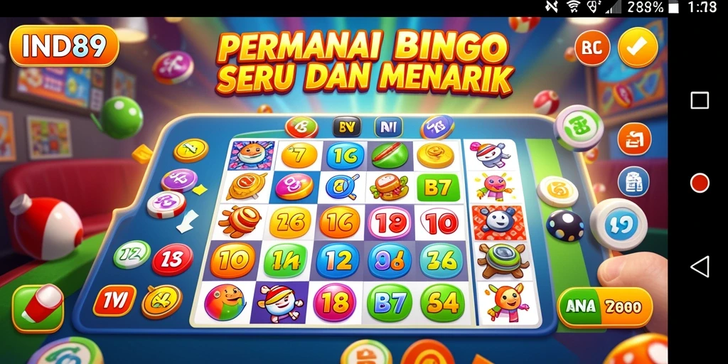 Screenshot gameplay Bingo di IND89, menunjukkan suasana permainan yang mengasyikkan.