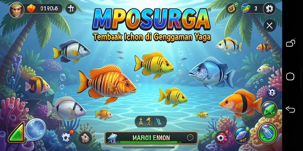 Gameplay seru Tembak Ikan di MPOSURGA dengan grafis menawan.