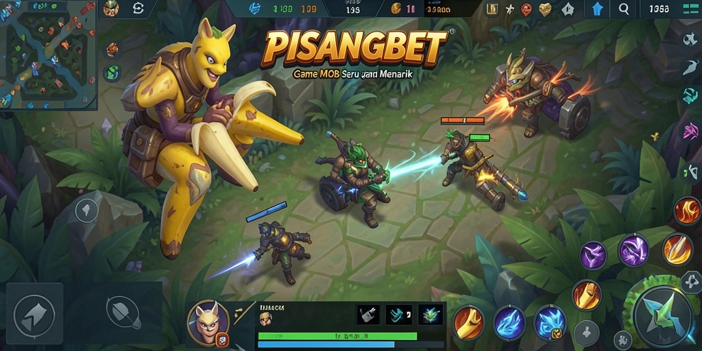 Tangkapan layar menunjukkan aksi pertarungan di PISANGBET.