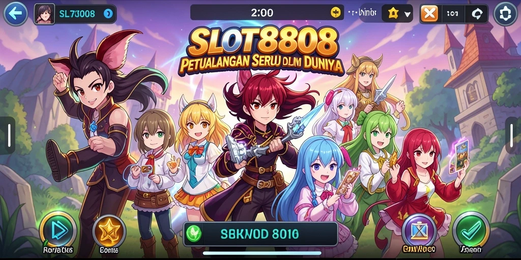 Tampilan gameplay menarik dalam SLOT8808 yang penuh warna.